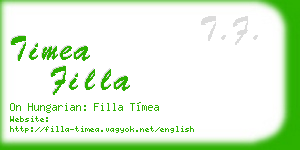 timea filla business card